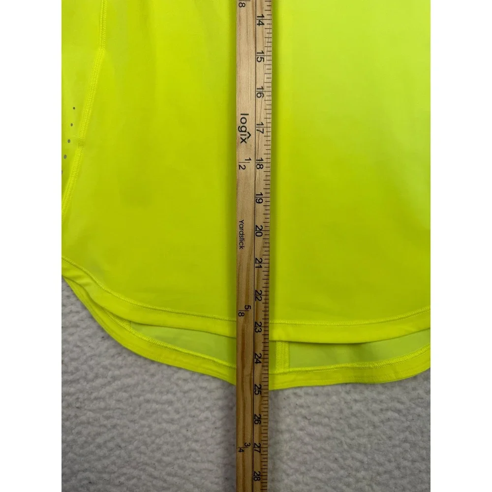 Lululemon Tank Womens 2‎ Yellow High Neck Mesh Athletic Running Top LW1CYHS